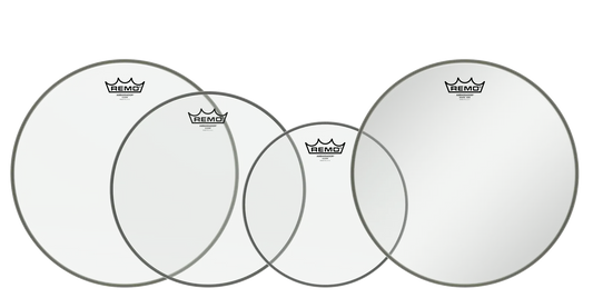 Remo ProPack Ambassador Clear Fusion Drum Head Set (10", 12", 14" + 14" SA Hazy Snare)