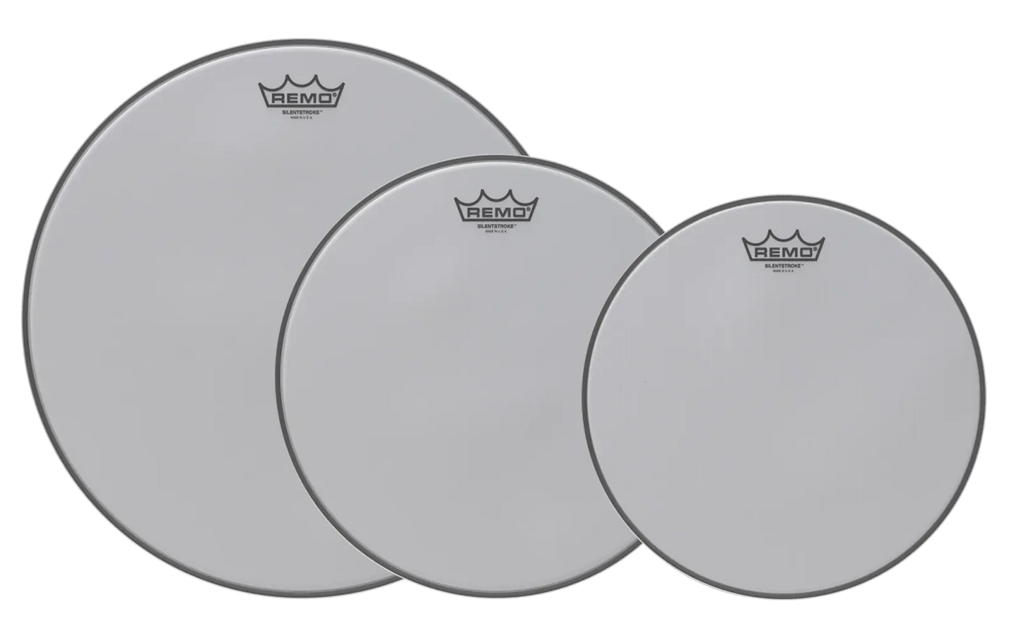 Remo Pro Pack Silent Stroke Rock Drum Heads - 12", 13", 16" Batter Heads
