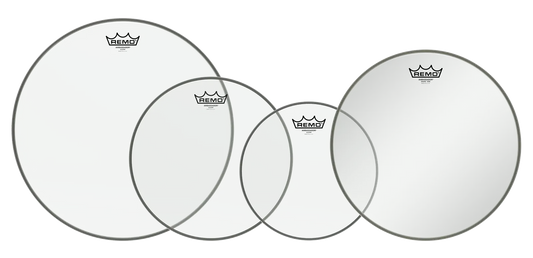 Remo Pro Pack Ambassador Clear Fusion Drum Heads with Free 14" Snare Side Head