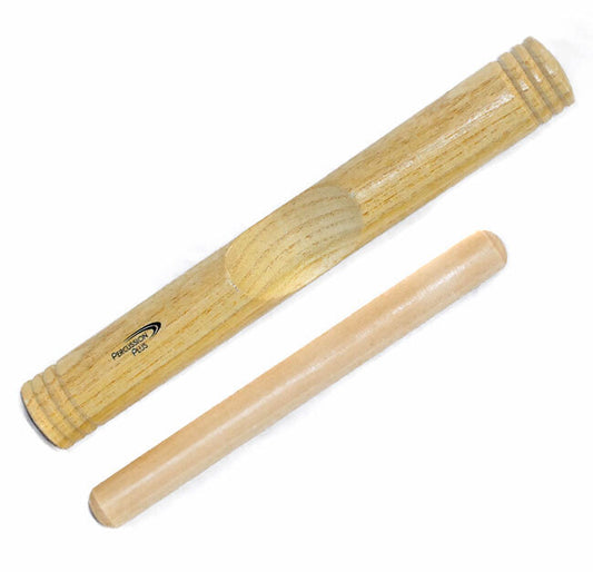 Percussion Plus Wooden Clave Block with Wooden Beater