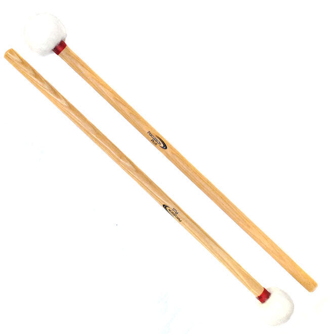 Percussion Plus Timpani Mallets - 32mm Head, 380mm Length, Oak Handles, Soft Wood Core, Sold as a Pair