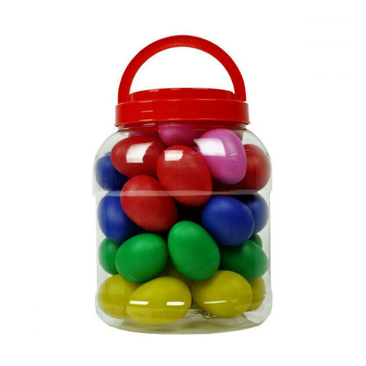 Percussion Plus 40-Piece Egg Shakers Container in Various Colours