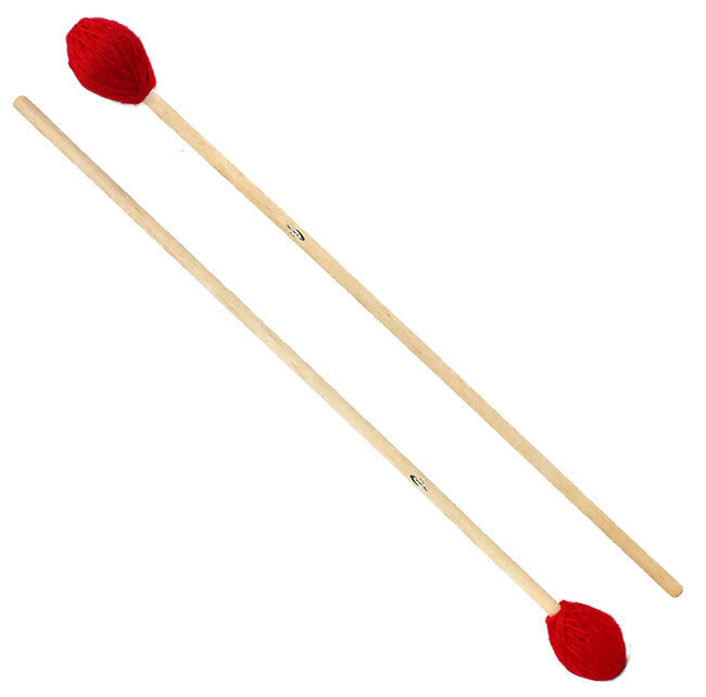 Percussion Plus Marimba Mallets 32mm Head 406mm Length Maple/Rattan Handles Sold as Pair