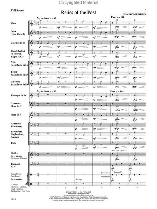 Relics Of The Past Concert Band 0.5 Score Only