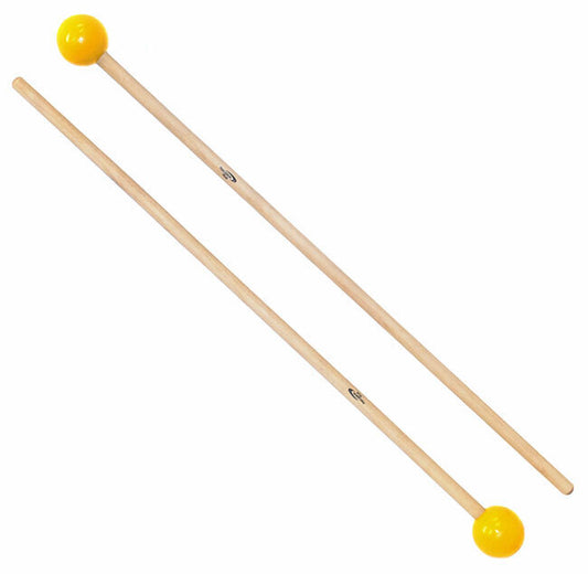 Percussion Plus Xylo/Glock Mallets - 30mm Head, 380mm Length, Medium Hard Nylon, Maple/Rattan Handles, Sold as a Pair