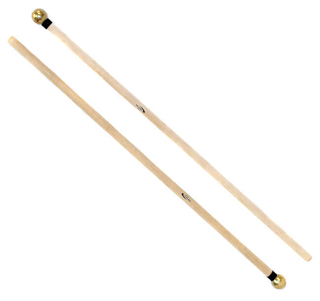 Percussion Plus Xylo/Glock Mallets with 15mm Head and 365mm Length, Maple/Rattan Handles, Sold as a Pair
