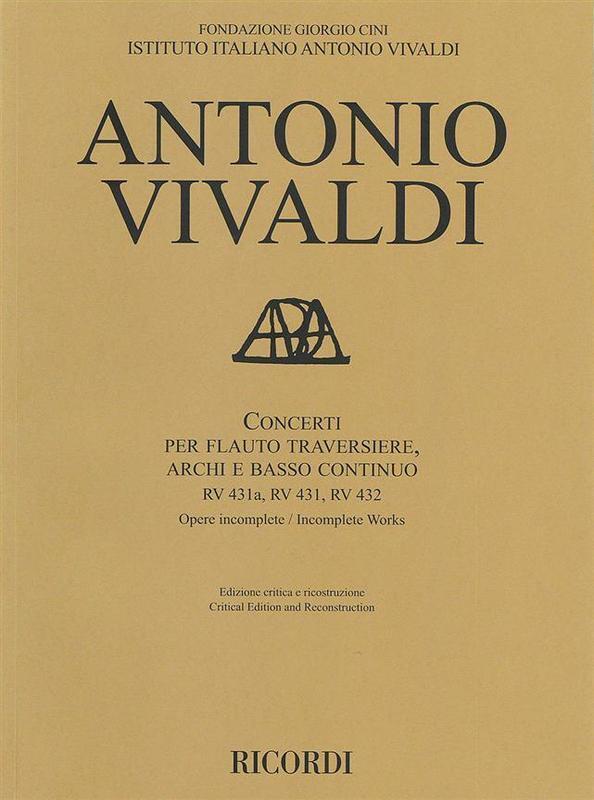 Vivaldi - Concerti Rv 431A, Rv 431, Rv 432 Score Book