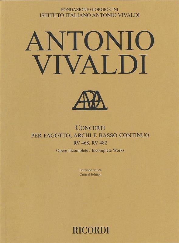 Vivaldi - Concerti Rv 468, Rv 482 Score Book