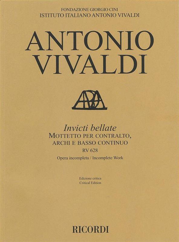 Vivaldi - Invicti Bellate Mottetto Rv 628 Score Book