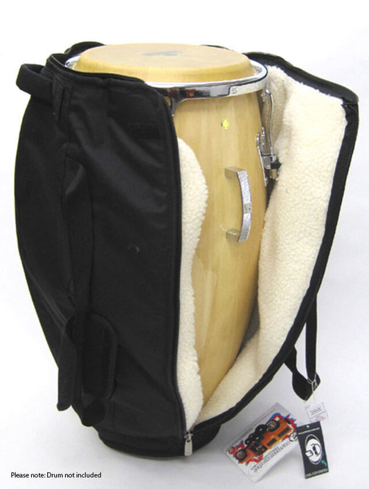 Protection Racket Deluxe Conga Bag 11.75" x 30" with Padded Handle, Rucksack Straps, Waterproof, Outer Pocket, and YKK Zip