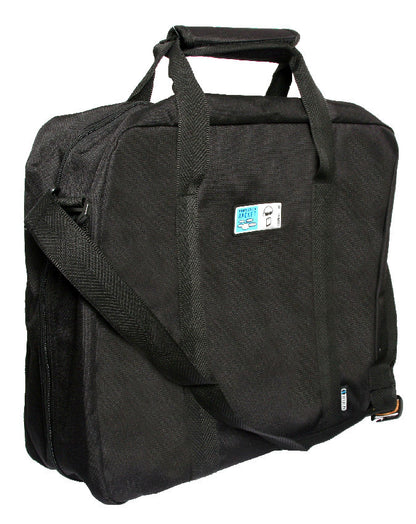 Protection Racket Hand Percussion Bag Black 18" x 15" with Padded Handle, Adjustable Strap, 6 Internal Compartments, Waterproof, Outer Pocket