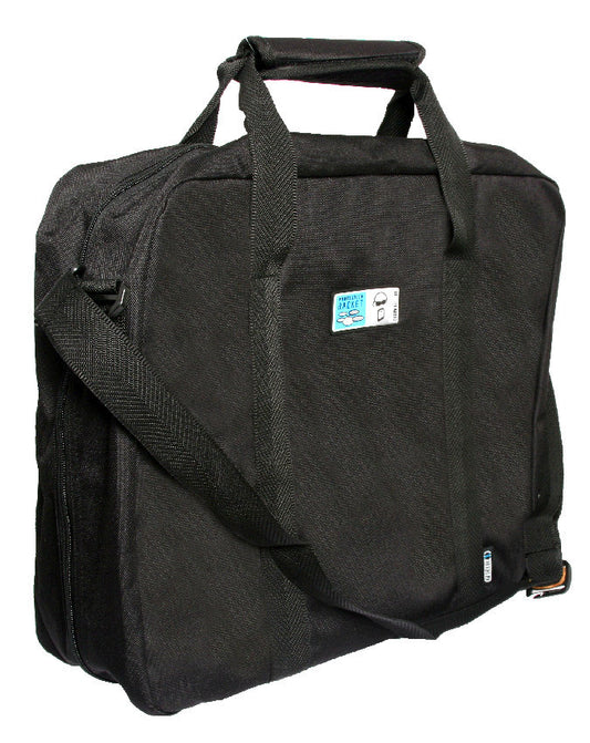 Protection Racket Hand Percussion Bag Black 18" x 15" with Padded Handle, Adjustable Strap, 6 Internal Compartments, Waterproof, Outer Pocket
