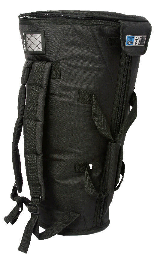 Protection Racket Deluxe Djembe Bag Black 15" x 28" with Padded Handle & Rucksack Straps, Waterproof, Outer Pocket, Adjustable Shoulder Strap — view 2