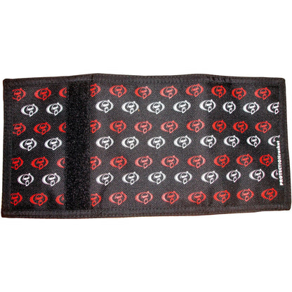 Protection Racket Black Wallet with Red & White Logo, Velcro Closure, 3 Card Compartments, Zipped Change Pocket, 14cm x 9cm x 3cm — view 2
