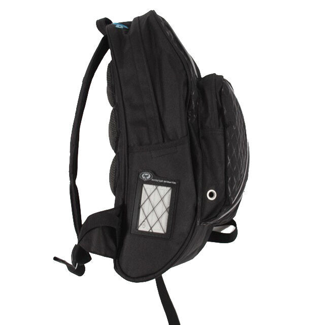 Protection Racket Streamline Backpack - 45cm x 28cm x 16cm, anatomical shape, breathable foam cushion, multiple pockets, earphone channel — view 2