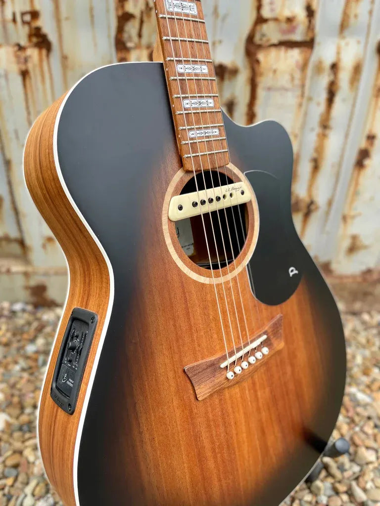 Pratley Ash Grunwald Signature OM Cutaway Acoustic Guitar - Solid Blackwood Vintage Burst — view 6