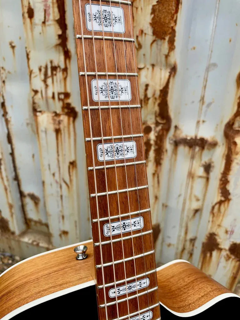 Pratley Ash Grunwald Signature OM Cutaway Acoustic Guitar - Solid Blackwood Vintage Burst — view 4