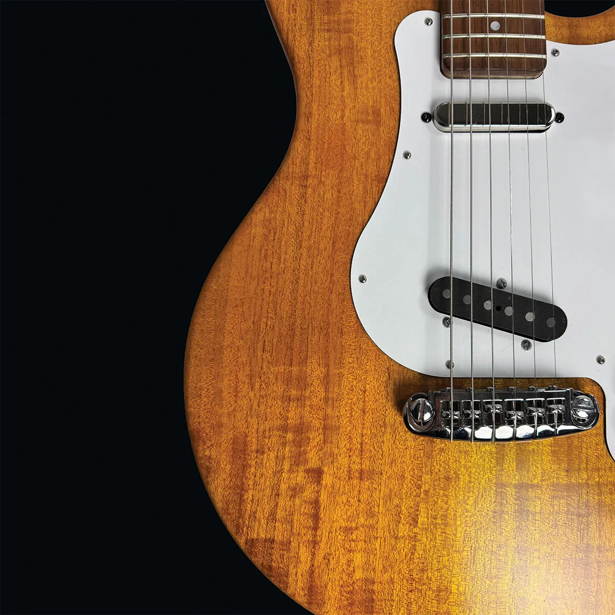 Pratley AP11 Double Cut Solid Body Electric Guitar Natural Amber [PRAP11-NA] — view 3
