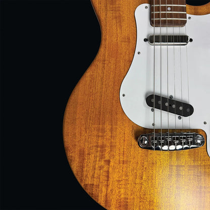 Pratley AP11 Double Cut Solid Body Electric Guitar Natural Amber [PRAP11-NA] — view 3