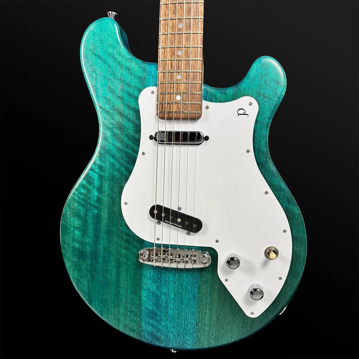 Pratley AP11 Double Cut Solid Body Electric Guitar - Natural Blue [PRAP11-NB] — view 3