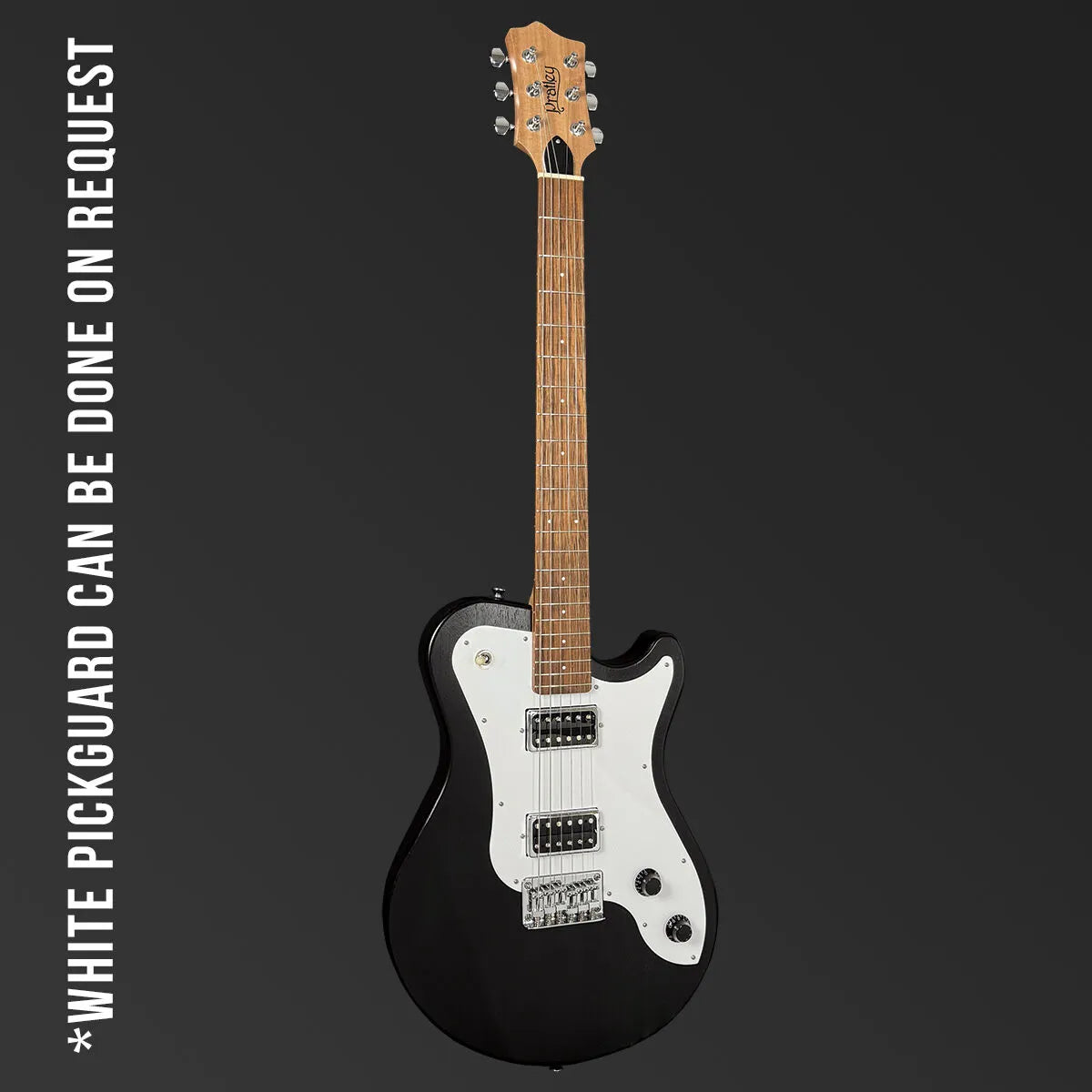 Pratley DVR Single Cutaway Solid Queensland Blue Fig Body Electric Guitar Natural Black [PRDVR-22-BK] — view 4
