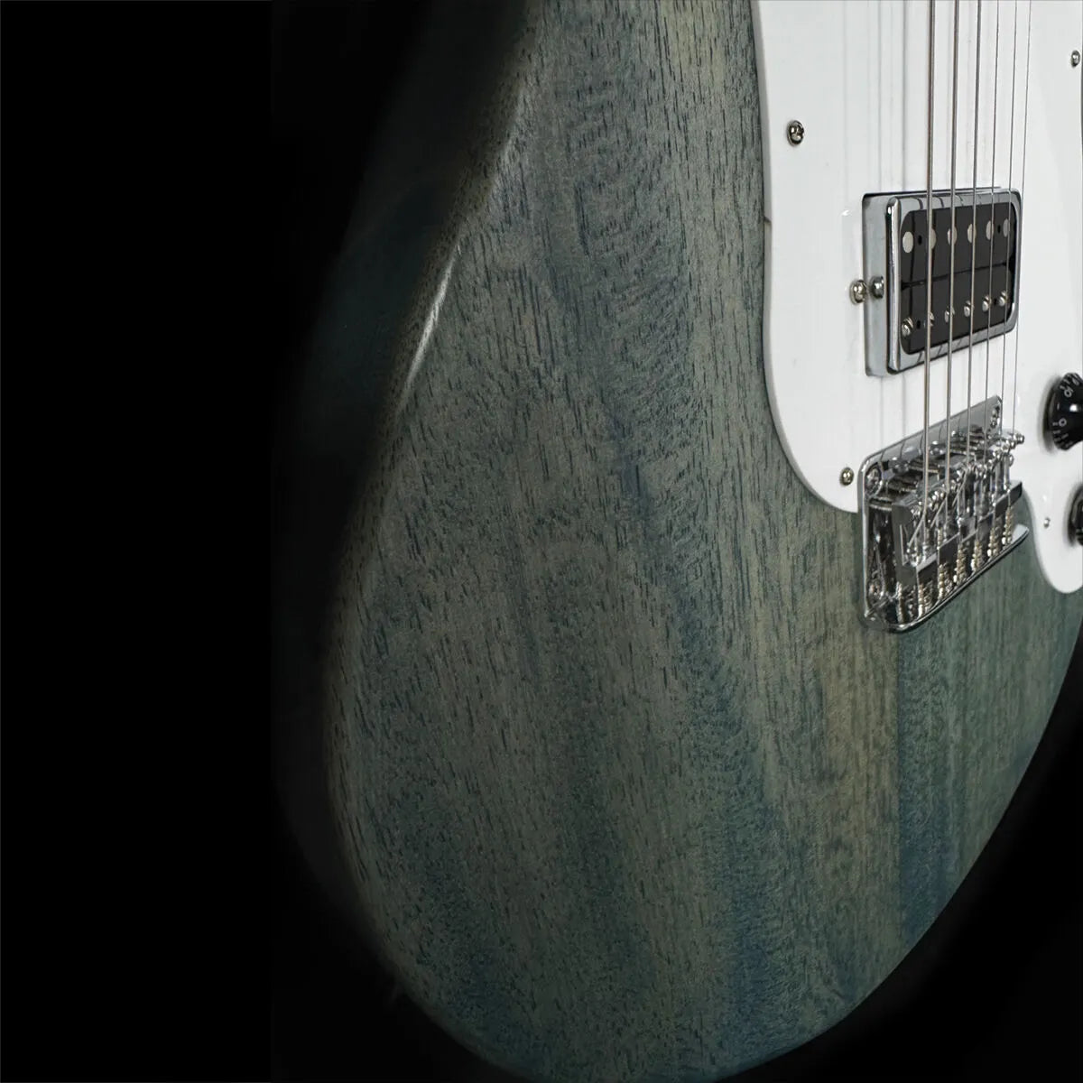 Pratley DVR Single Cutaway Solid Qld Blue Fig Body Electric Guitar Denim Blue [PRDVR-22-DB] — view 5