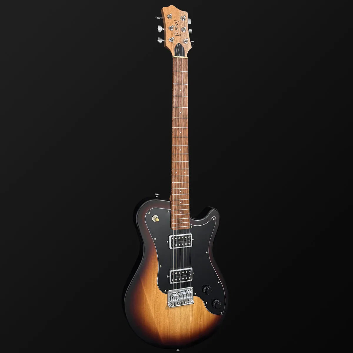 Pratley DVR Single Cutaway Solid Qld Blue Fig Body Electric Guitar in Fig Burst PRDVR-22-FBB — view 2