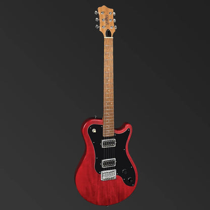 Pratley DVR Single Cutaway Solid Qld Blue Fig Body Electric Guitar Natural Red PRDVR-22-R — view 2