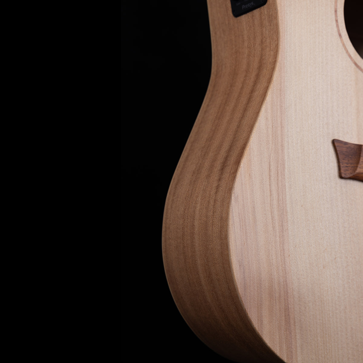 Pratley Entertainer Mini OM All Solid Maple Acoustic Guitar with Bunya Top and Fishman Pickup — view 3