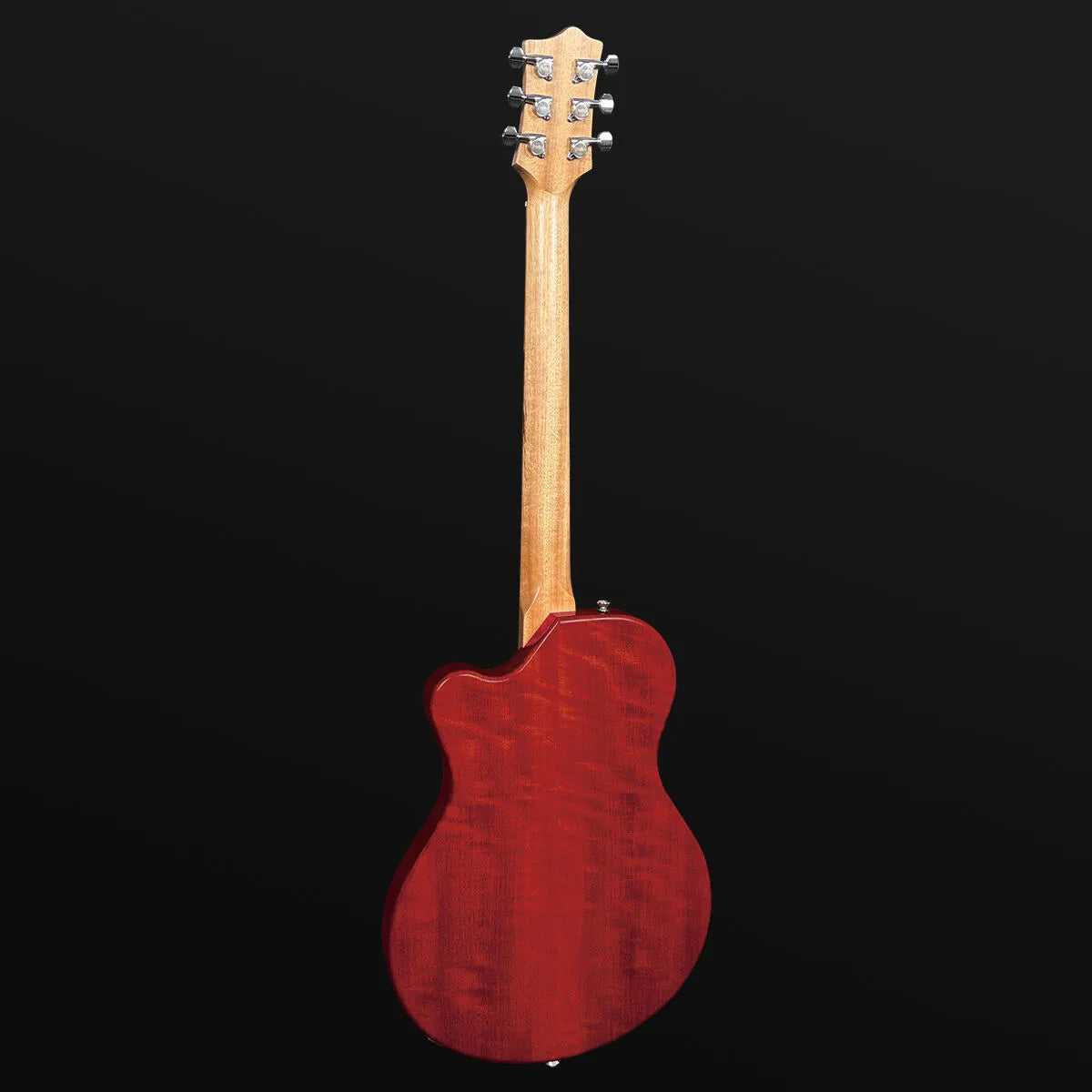 Pratley Indigo Single Cutaway Solid Body Electric Guitar with Mini Humbuckers Natural Red [PRINDI-M22-NR] — view 2