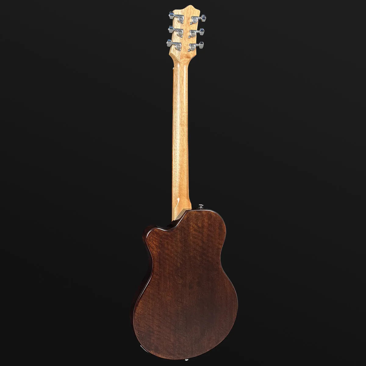 Pratley Indigo Single Cutaway Solid Body Electric Guitar with Mini Humbuckers Natural Walnut [PRINDI-M22-NW] — view 2