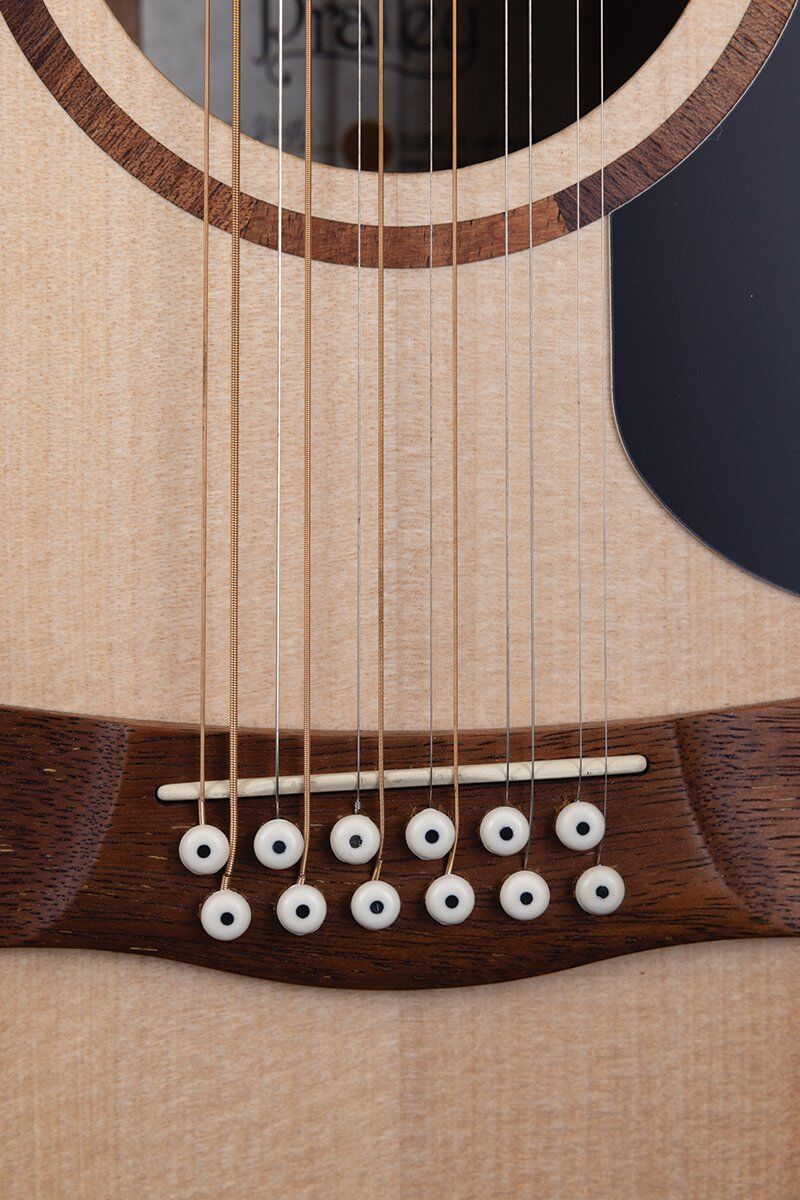 Pratley Classic OM 12-String Guitar: Solid Bunya Top & Blackwood B/S, 25.5" Scale — view 4