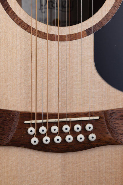 Pratley Classic OM 12-String Guitar: Solid Bunya Top & Blackwood B/S, 25.5" Scale — view 4