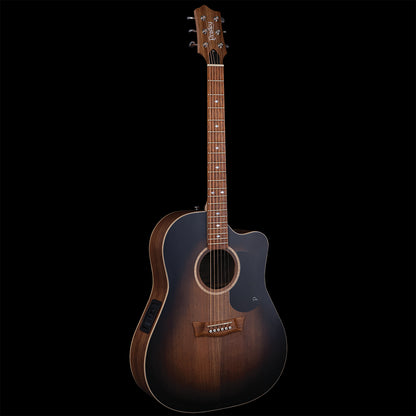 Pratley Premier Dreadnought Cutaway All Solid Blackwood Vintage Black Burst Top Electric Guitar PRPD-SCE-BWVB