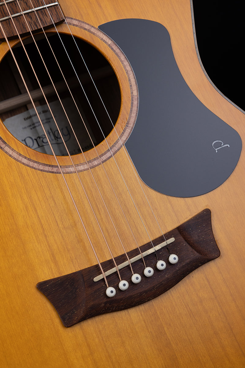 Pratley Premier Series OM Model Acoustic Guitar - Solid Queensland Maple B/S Fig Top, AAA Grade Teak Fretboard, Vintage Amber Finish, PRPOM-SE-MF — view 3