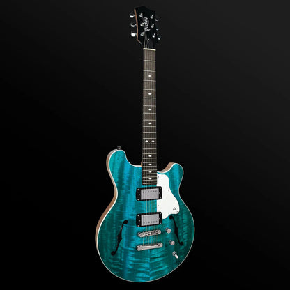 Pratley RBJ22 Double Cut Semi-Hollow Electric Guitar Transparent Lagoon Blue [PRRBJ22-TLB]