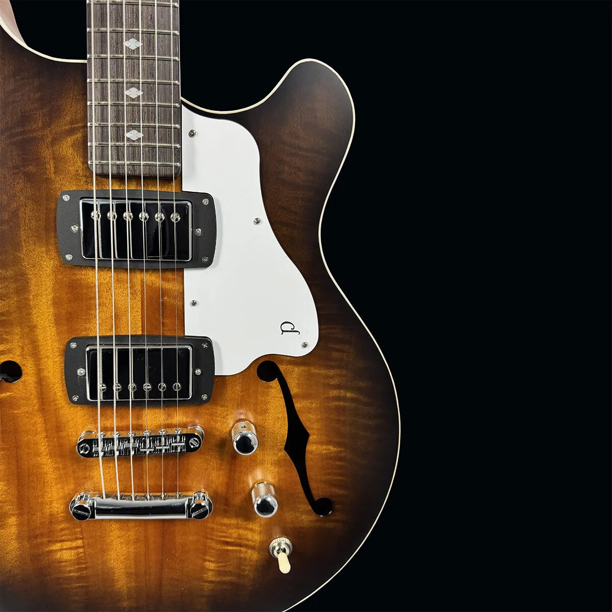 Pratley RBJ22 Double Cut Semi-Hollow Electric Guitar Vintage Burst [PRRBJ22-VB] — view 4