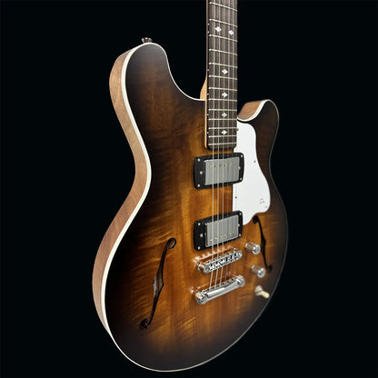 Pratley RBJ22 Double Cut Semi-Hollow Electric Guitar Vintage Burst [PRRBJ22-VB] — view 3