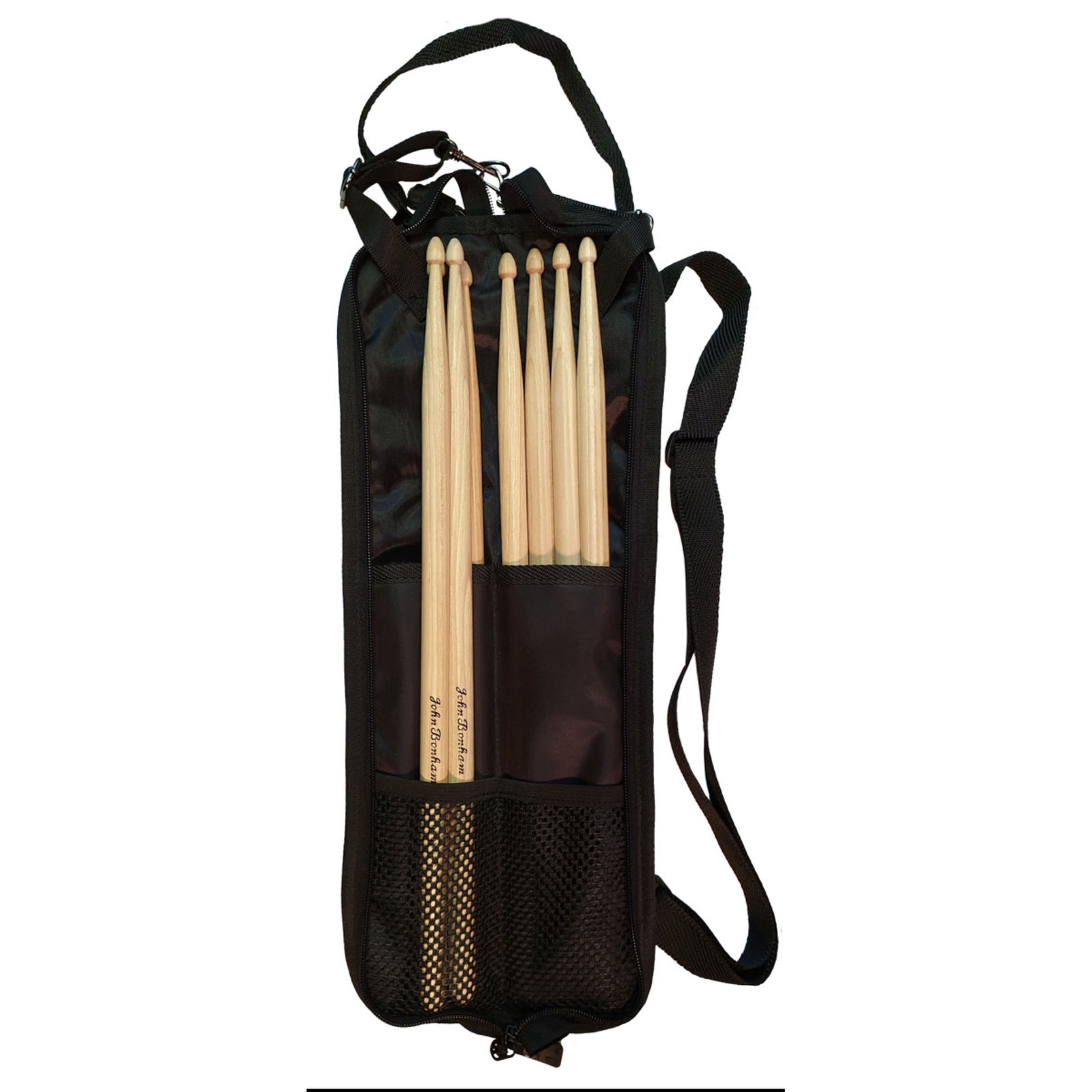 Promuco John Bonham Compact Drumstick Bag PRSBJB with Shoulder Strap and Metal Clasps — view 2
