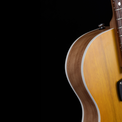 Pratley SH22-VY Electric Semi-Hollow Vintage Yellow Guitar with Seth Lover HH Set — view 3