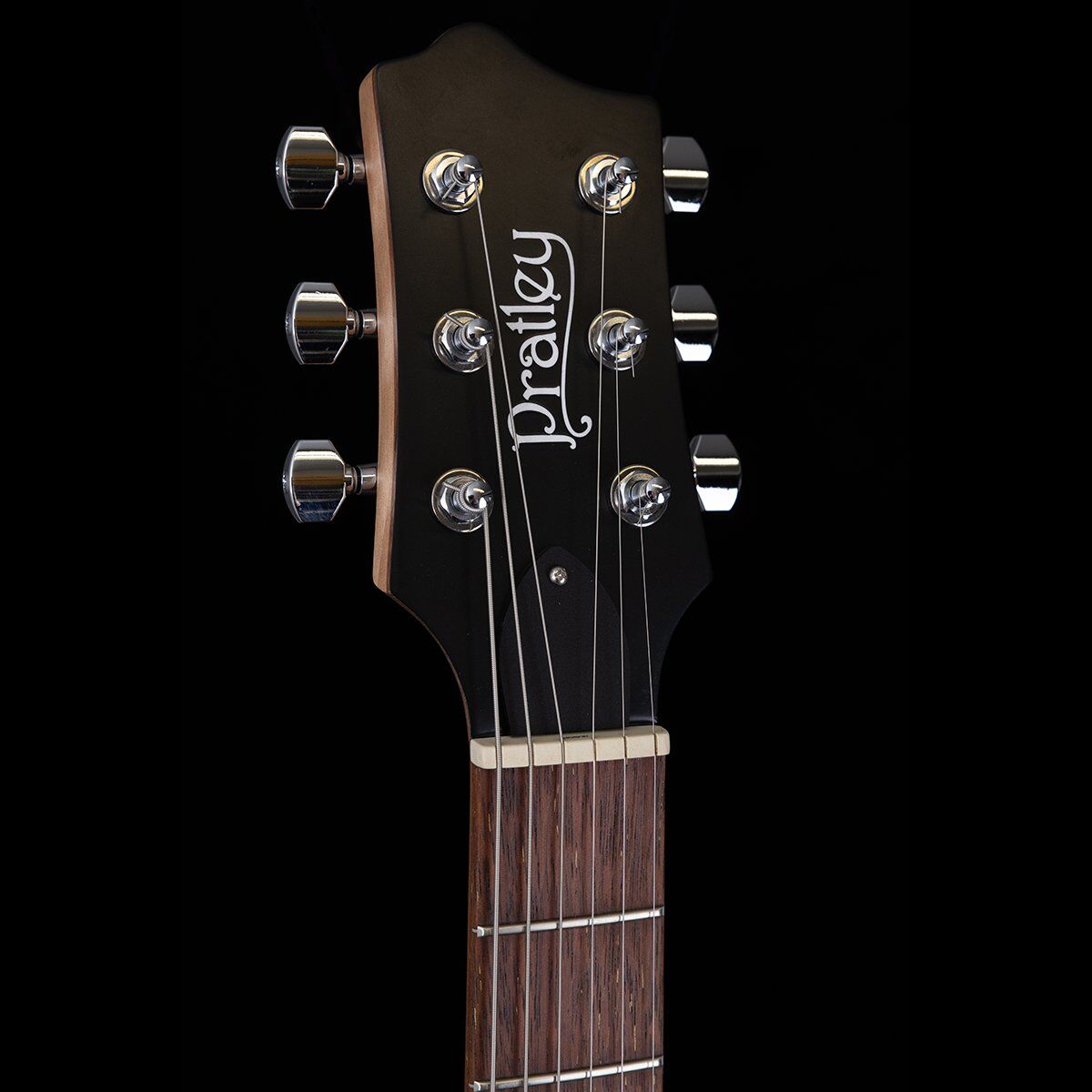 Pratley Electric Semi-Hollow Blue Lagoon Single Cut Guitar with P90 Set — view 3