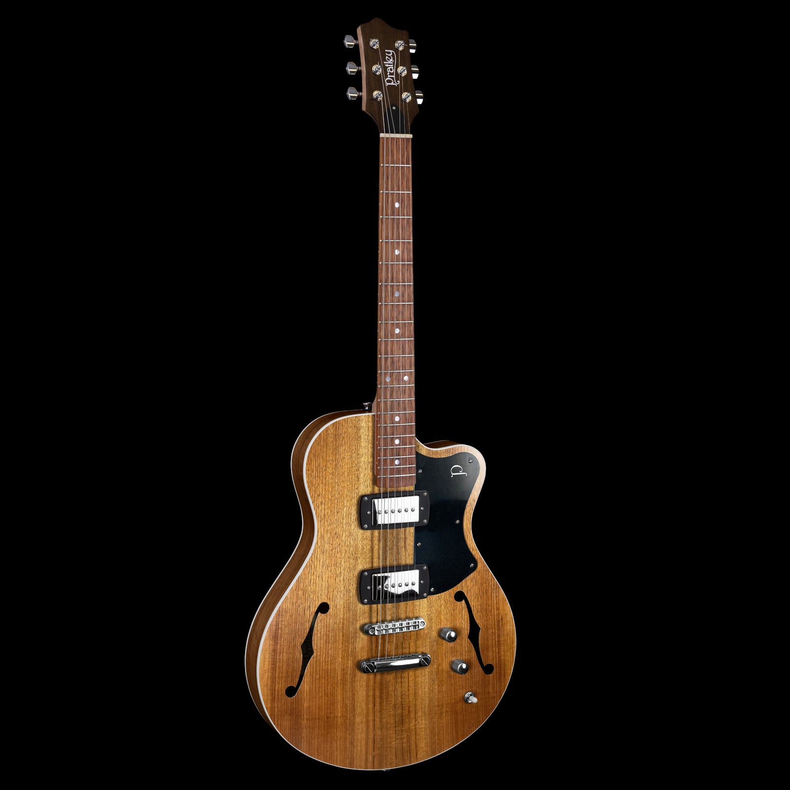 Pratley Electric Semi-Hollow Blackwood Single Cut SD with Seymour Duncan Phat Cat P90 Set [PRSH90-NBW]