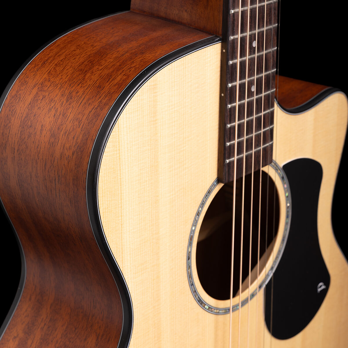 Pratley Traditional Series Grand Auditorium Cutaway Acoustic Electric Guitar Spruce Top Mahogany Sides PR TGA-1CE — view 5
