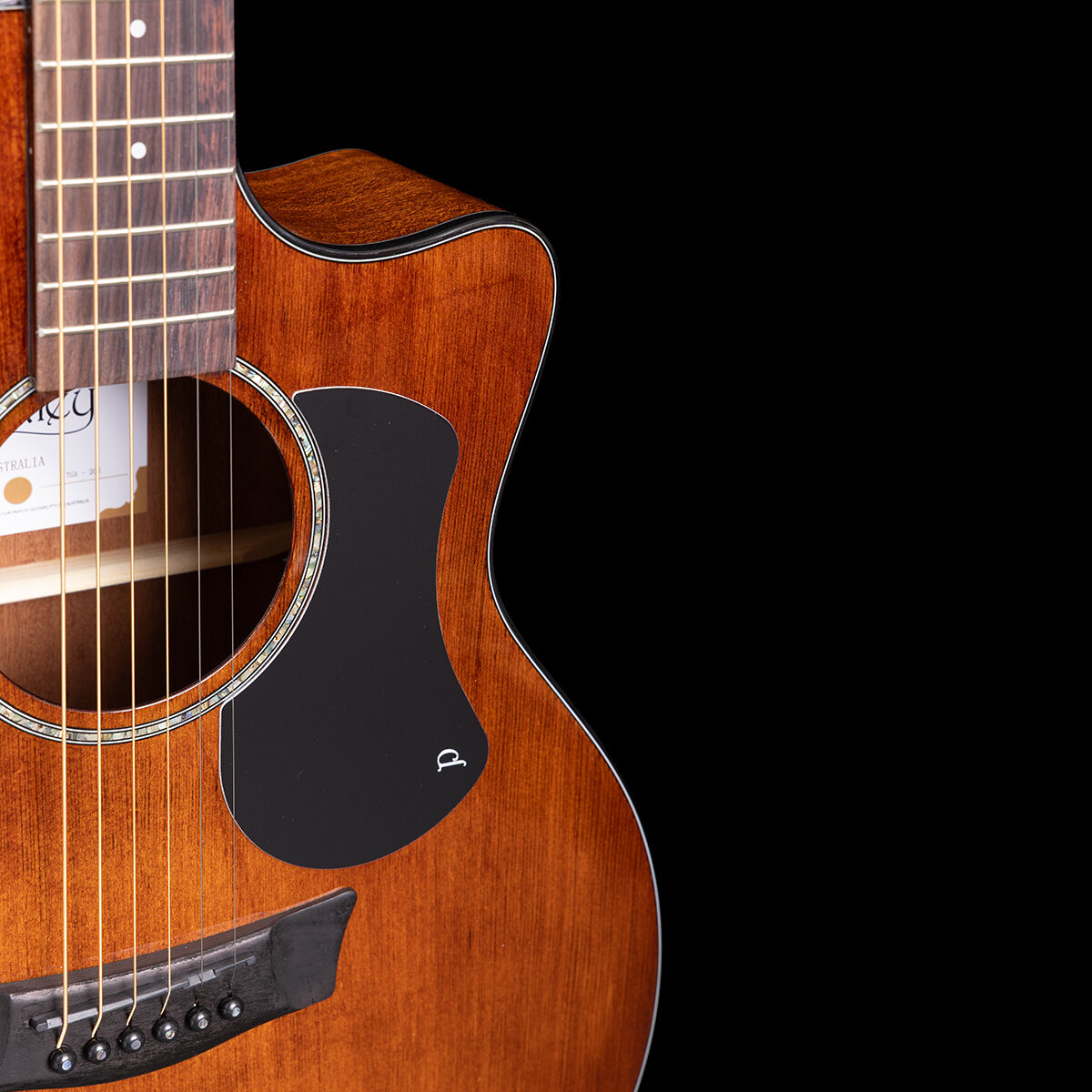 Pratley Traditional Series Grand Auditorium Cutaway Electric Acoustic Guitar AA Spruce Top Mahogany Sides Soft Case — view 5