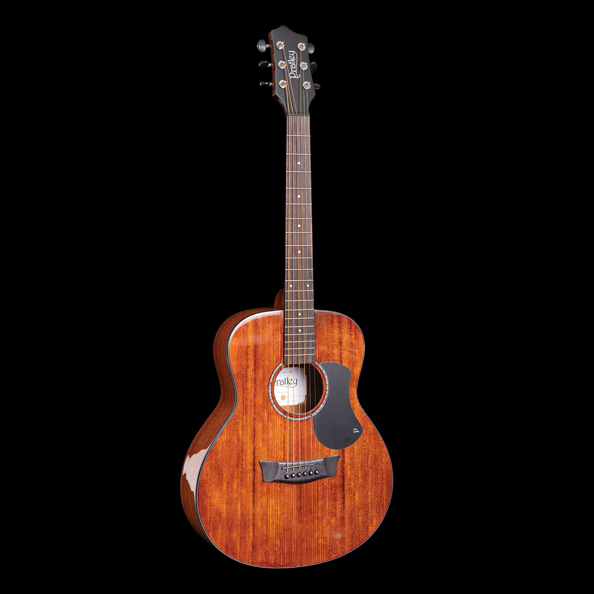 Pratley Traditional Series Mini Acoustic Electric Guitar with Aged Spruce Top Mahogany Back Sides Soft Case PRTM-2E — view 2