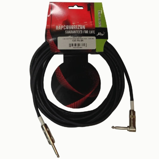 Rapco 5 Metre Instrument Cable Jack to Right Angle Jack