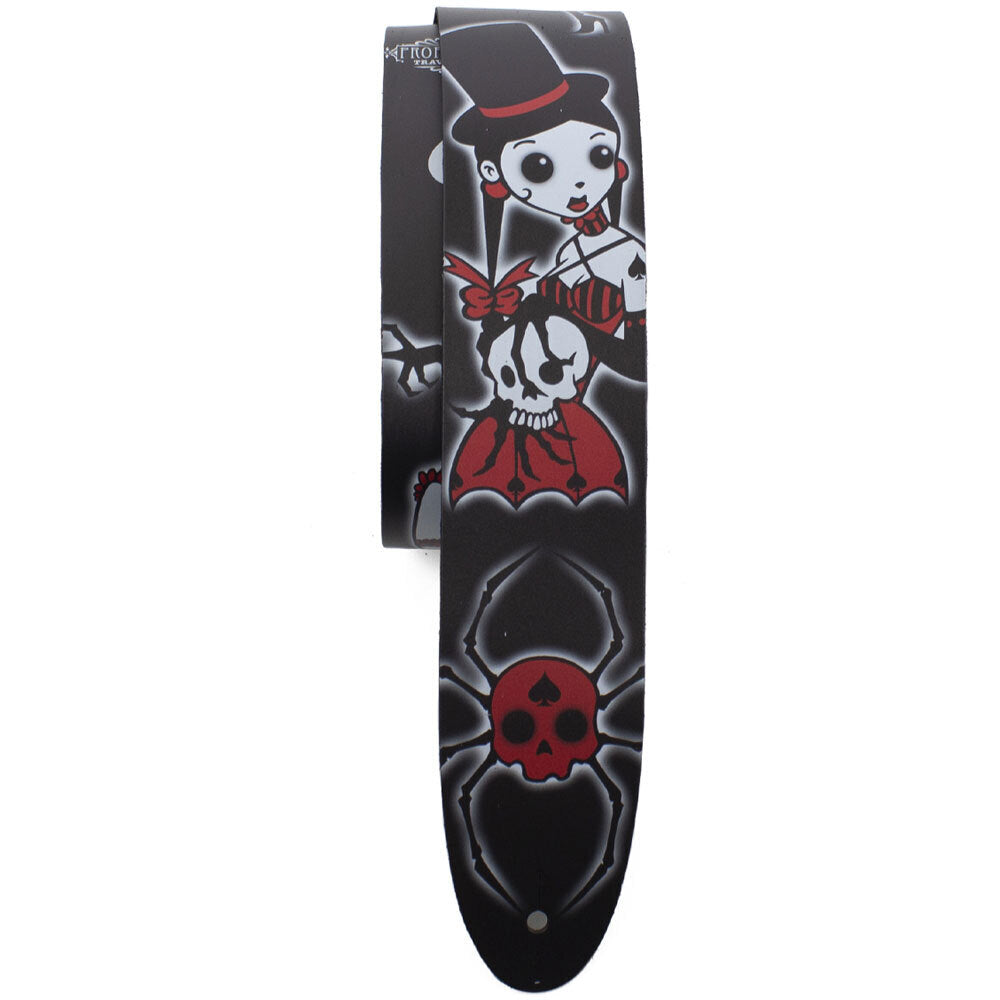 Perris 2.5" Leather Hi-Res "Magic Spades" Guitar Strap - David Bollt Design