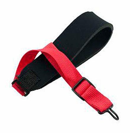 Perris Neoprene Padded Saxophone Strap - Red Poly Pro, Adjustable Length, Coated Metal Hook
