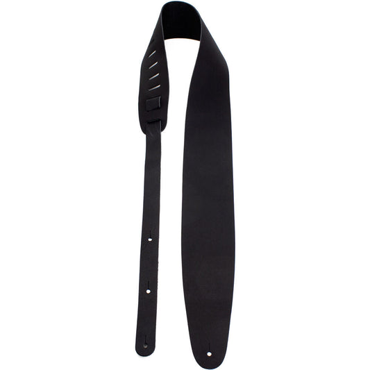 Perris 3.5" Black Leather Guitar Strap, Adjustable 41" to 56"