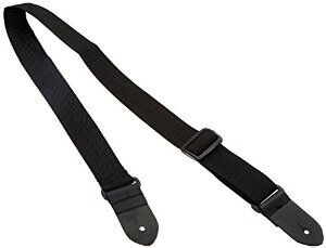 Perris 1.5" Black Nylon Ukulele Strap with Leather Ends, Adjustable 23" to 38" — view 2